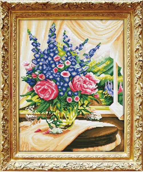 

Color KIT Алмазная вышивка Букет с колокольчиками Kit-MO033, 40x50 см