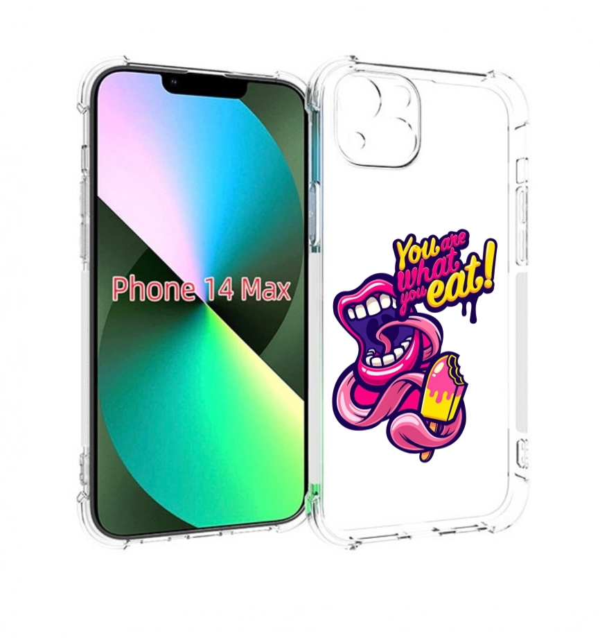 

Чехол MyPads ты-то-что-ты-ешь для iPhone 14 Plus (6.7), Прозрачный, Tocco
