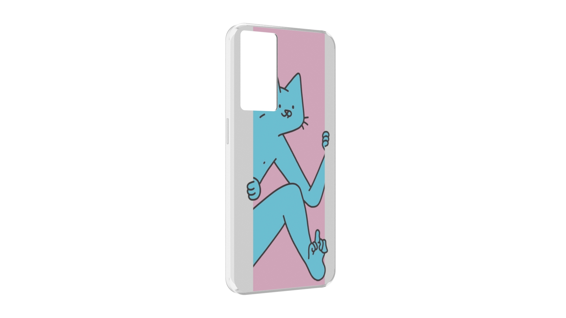

Чехол MyPads голубой кот в дверце для OPPO A96 5G / Reno7 Lite / Reno 7Z / F12 Pro 5G, Прозрачный, Tocco