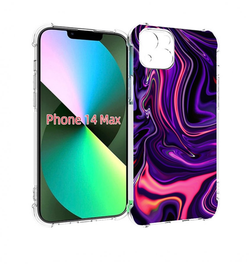 

Чехол MyPads фиолетовые краски для iPhone 14 Plus (6.7), Прозрачный, Tocco
