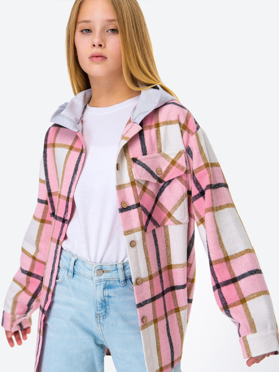 

Рубашка детская HappyFox HF00168, розовый, 164, HF00168