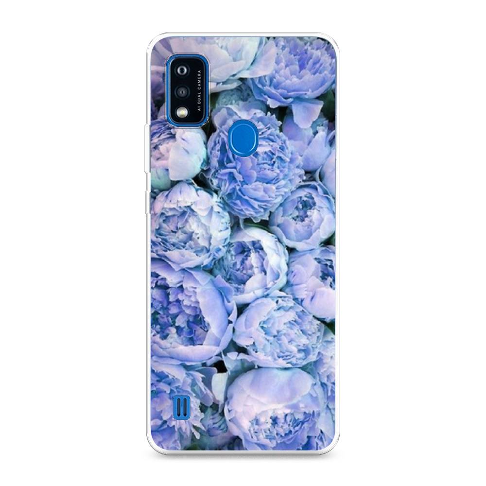 

Чехол Awog на ZTE Blade A51 / ЗТЕ Блэйд A51 "Пионы голубые", Разноцветный, 134550-8