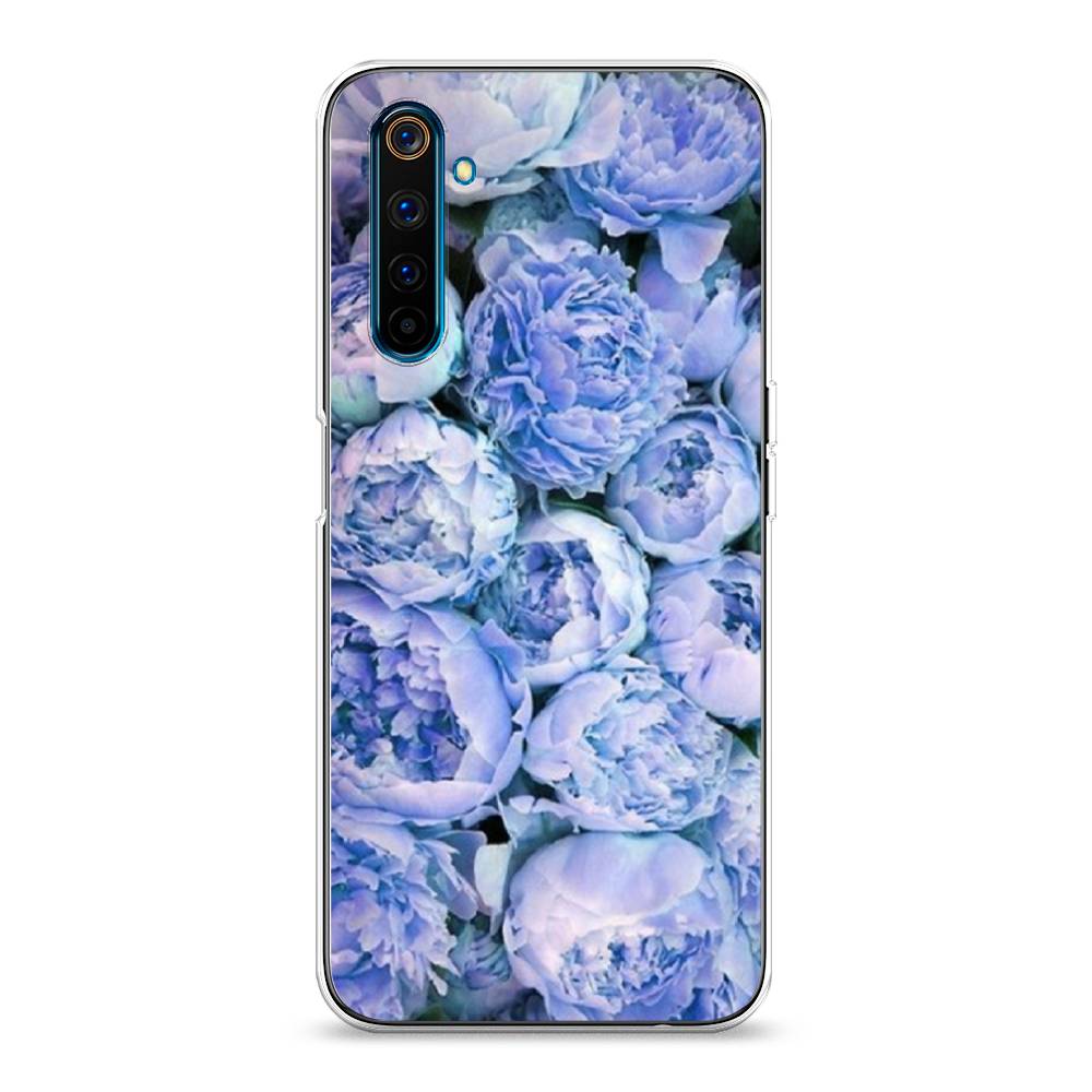 

Чехол Awog на Realme 6 Pro "Пионы голубые", Разноцветный, 252850-8