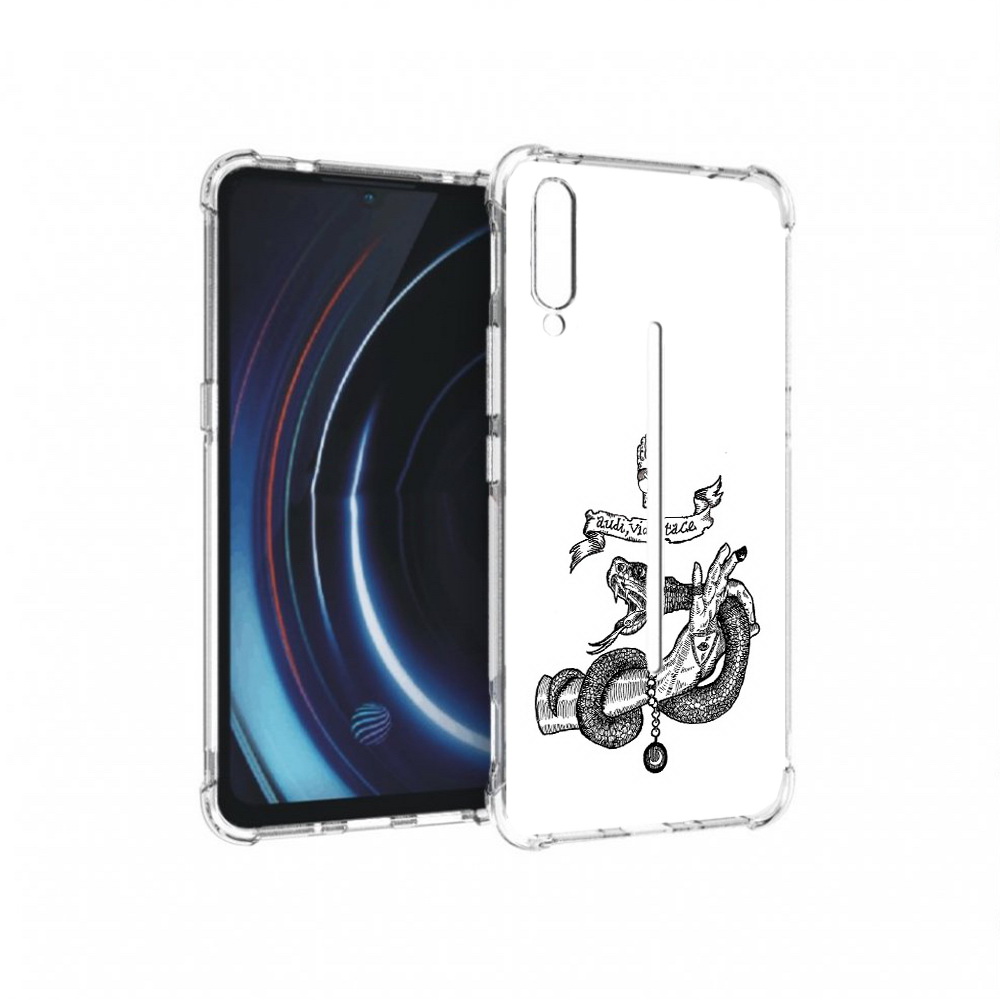 

Чехол MyPads Tocco для Vivo iQOO змея на руке рисунок (PT226955.389.366), Прозрачный, Tocco