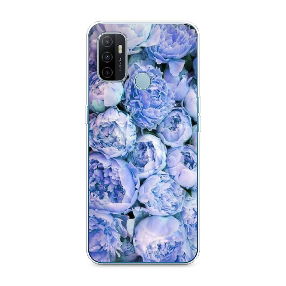 

Чехол Awog на Oppo A53 "Пионы голубые", Разноцветный, 254350-8