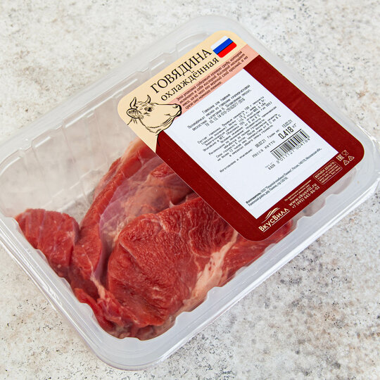 

Говядина без кости ВкусВилл охлажденная +-400 г