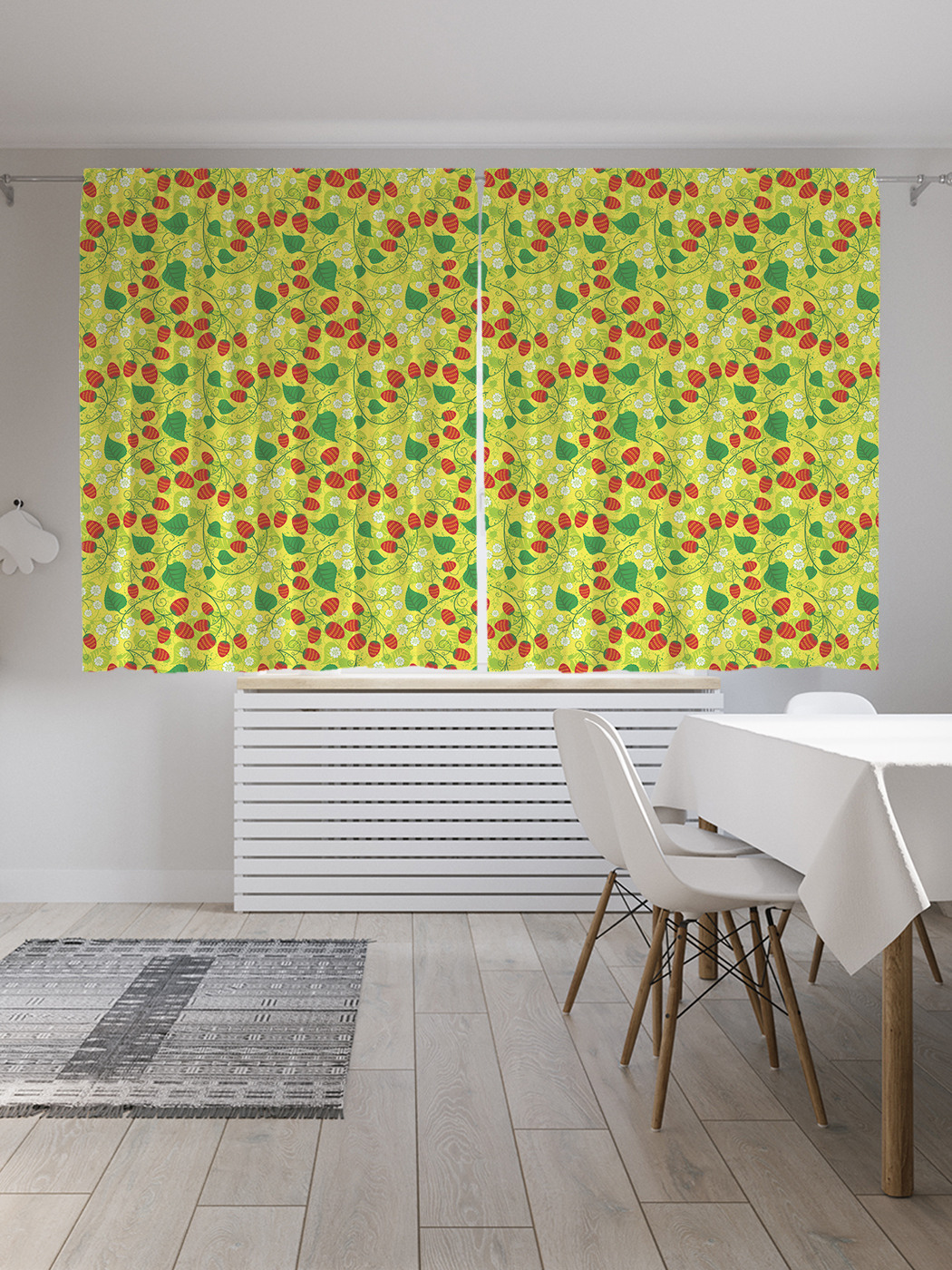 

Шторы JoyArty с фотопечатью "Гроздья клубники" из сатена, 290х180 см, Гроздья клубники
