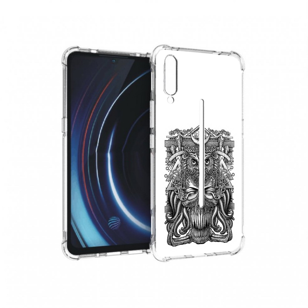 

Чехол MyPads Tocco для Vivo iQOO зубастая сова (PT226955.389.369), Прозрачный, Tocco