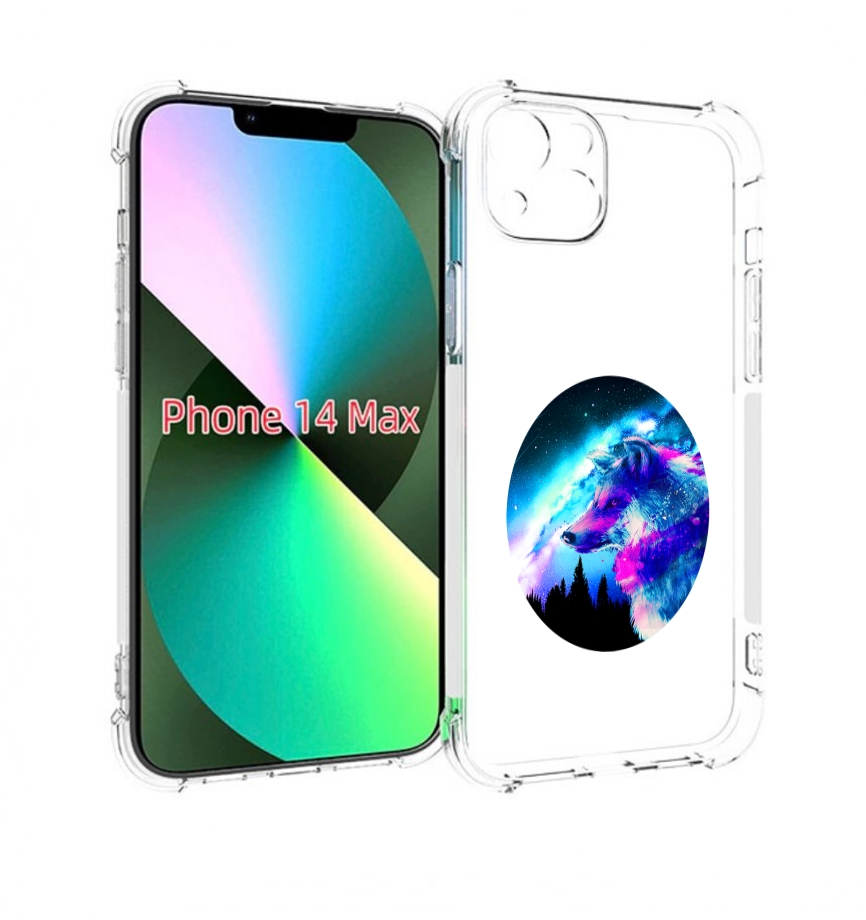 

Чехол MyPads голубой волк для iPhone 14 Plus (6.7), Прозрачный, Tocco