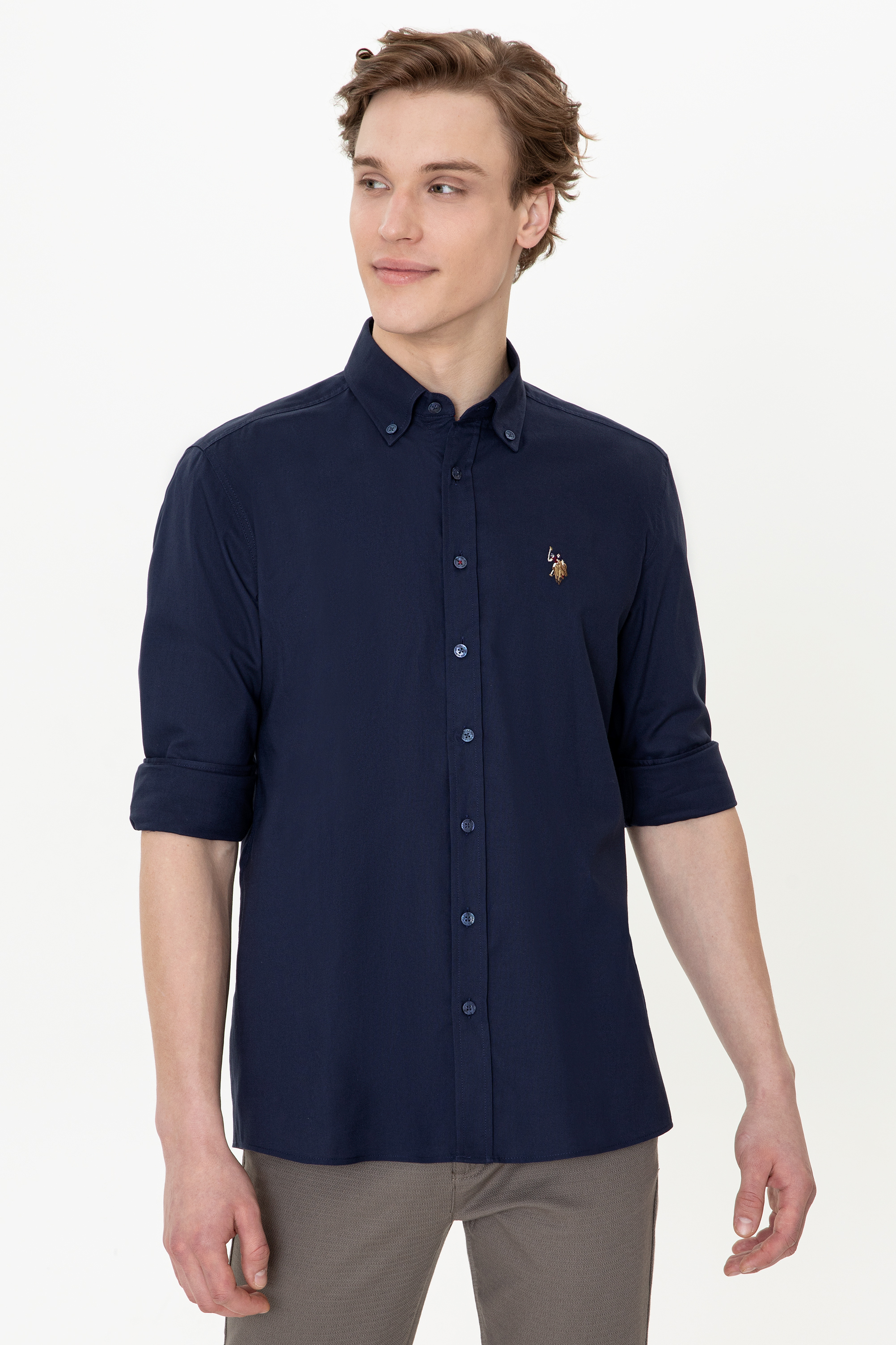 фото Рубашка мужская u.s. polo assn. g081sz0040cedroreg021k синяя 3xl