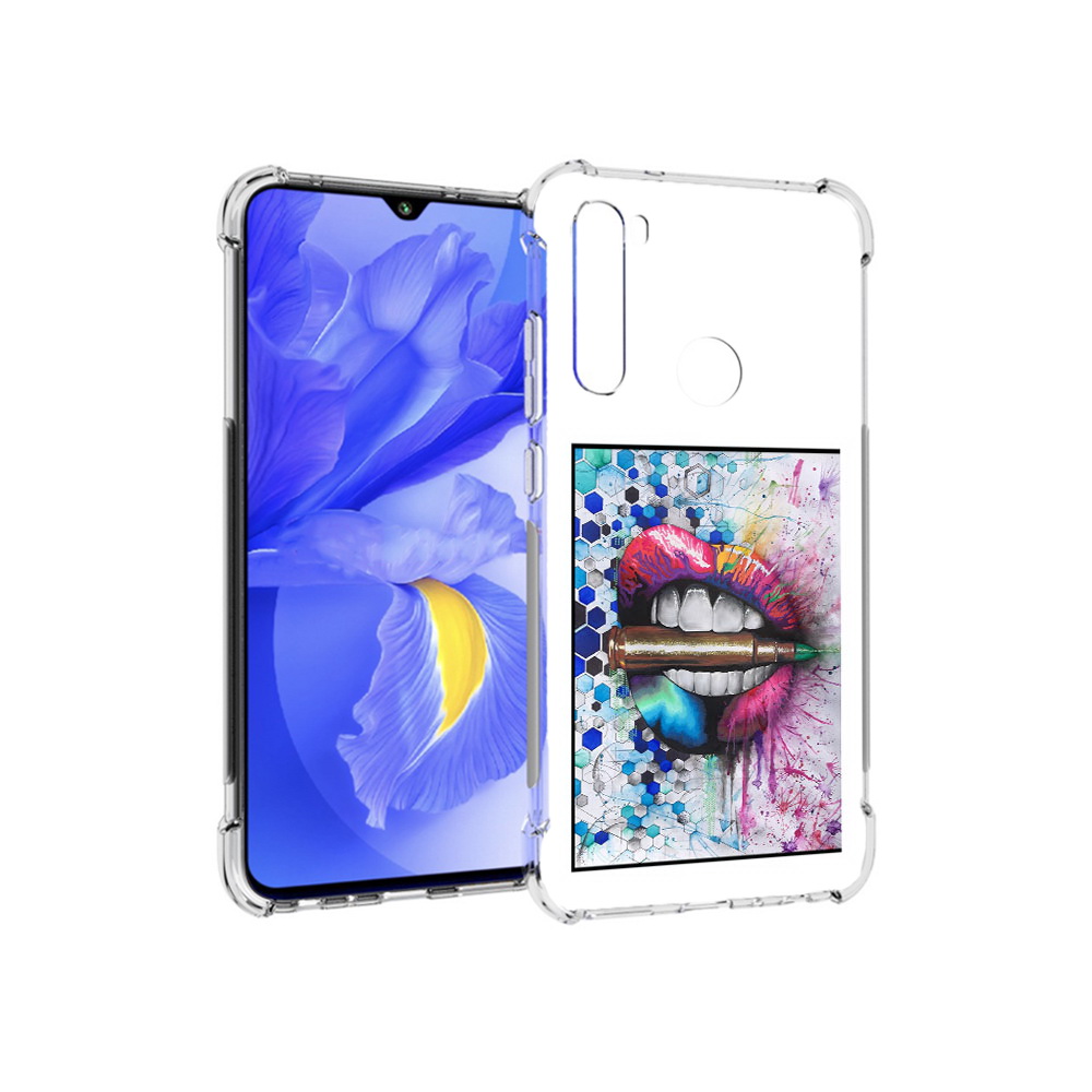 Чехол MyPads Tocco для Xiaomi Redmi Note 8T разноцветные губы с пулей (PT140720.278.571)