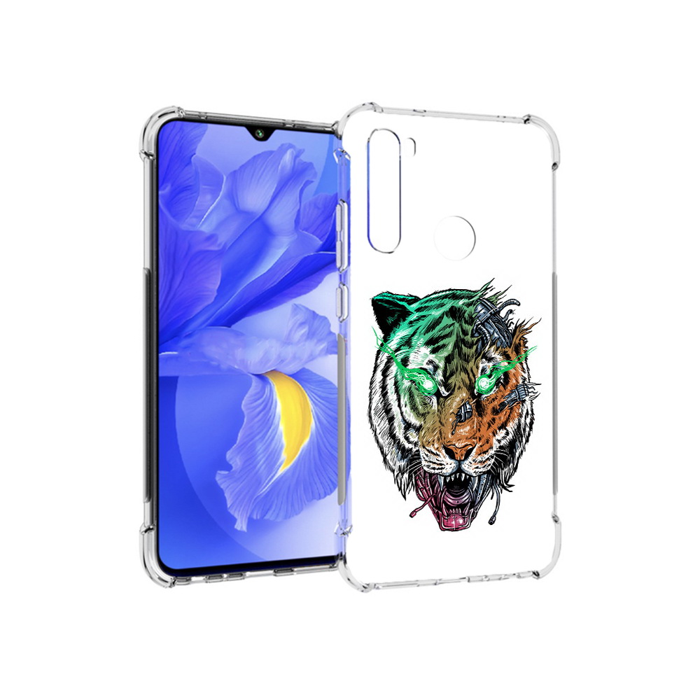 

Чехол MyPads Tocco для Xiaomi Redmi Note 8T робо-тигр (PT140720.278.584), Прозрачный, Tocco