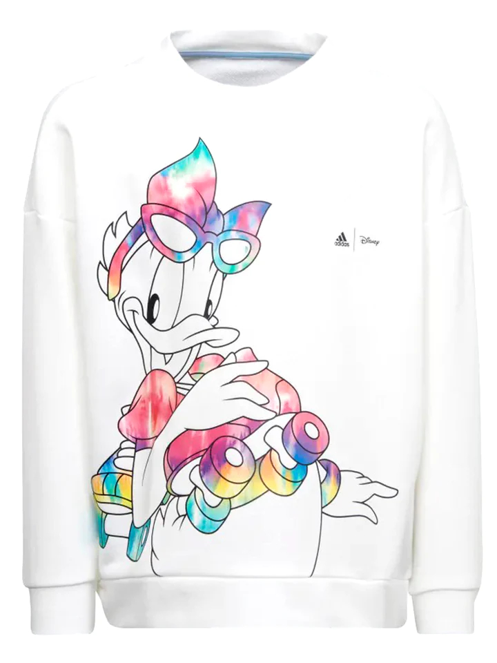 

Свитшот детский для девочек Adidas Disney Daisy Duck HA6573 белый 110, Disney Daisy Duck