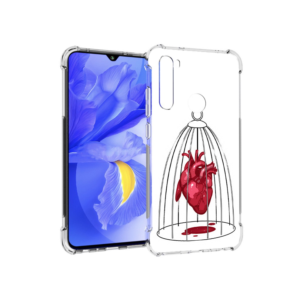 

Чехол MyPads Tocco для Xiaomi Redmi Note 8T сердце в клетке (PT140720.278.597), Прозрачный, Tocco