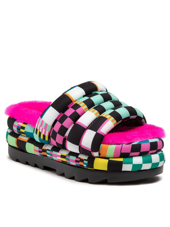

Шлепанцы W Maxi Checks Slide 1130842 Ugg Разноцветный 36 EU, W Maxi Checks Slide 1130842