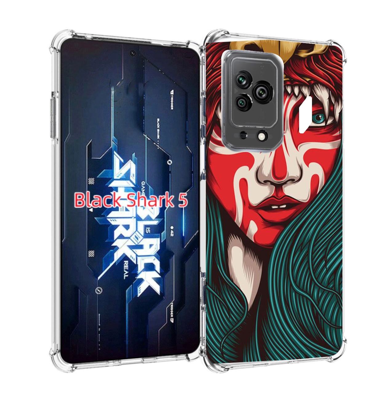

Чехол MyPads девушка-в-маскировке для Xiaomi Black Shark 5, Прозрачный, Tocco