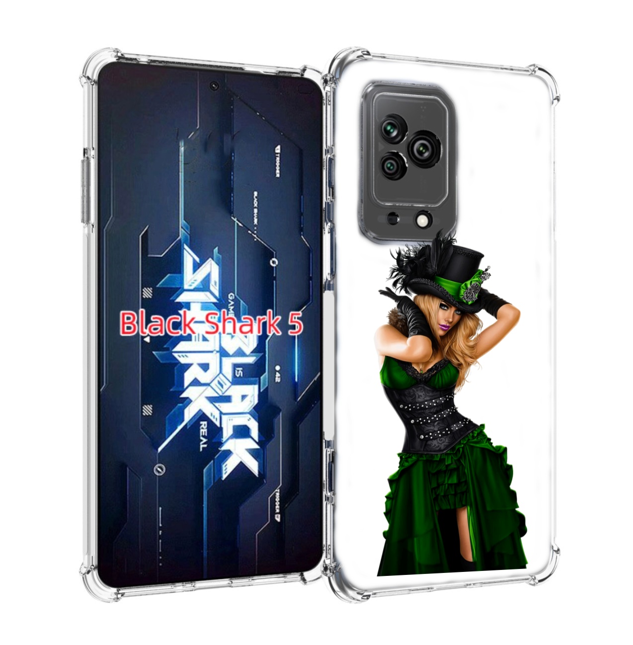 Чехол MyPads девушка-в-модном-длинном-платье женский для Xiaomi Black Shark 5 Tocco