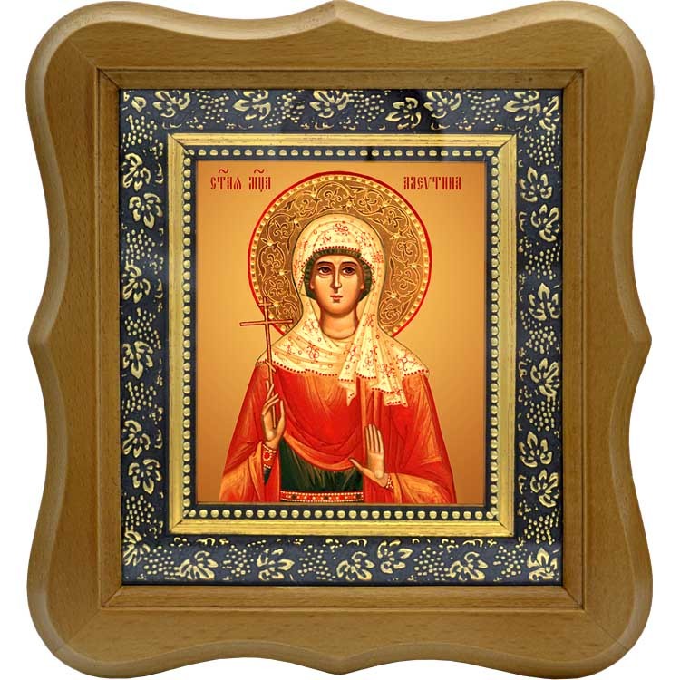 

Алевтина Кесарийская (Палестинская) святая мученица. Икона на холсте.
