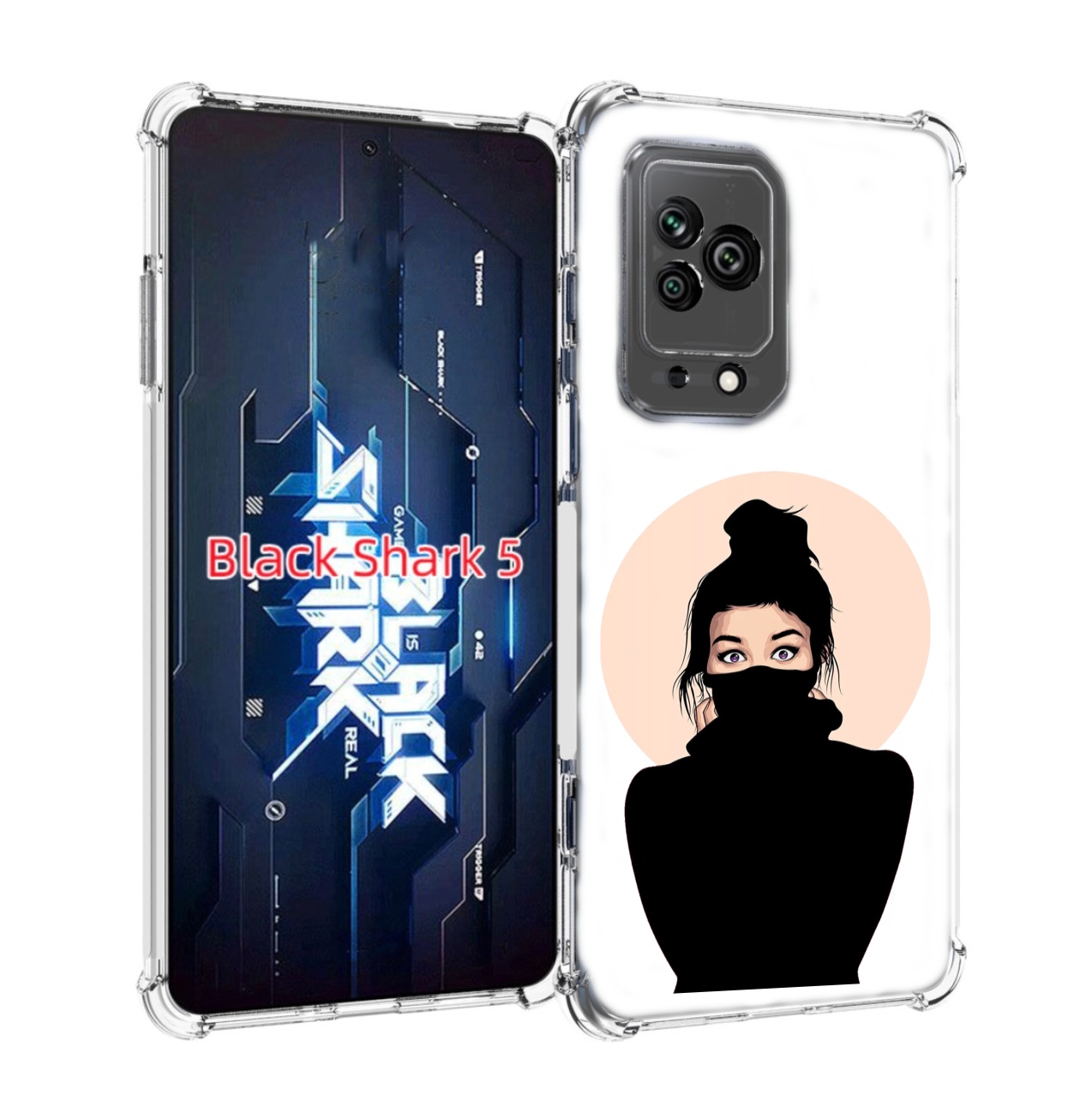 

Чехол MyPads девушка-в-свитере женский для Xiaomi Black Shark 5, Прозрачный, Tocco