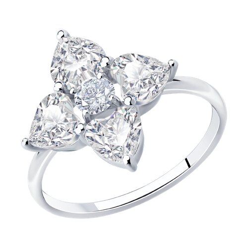 

Кольцо из серебра р.  AVA premium 94014299, фианит, 94014299