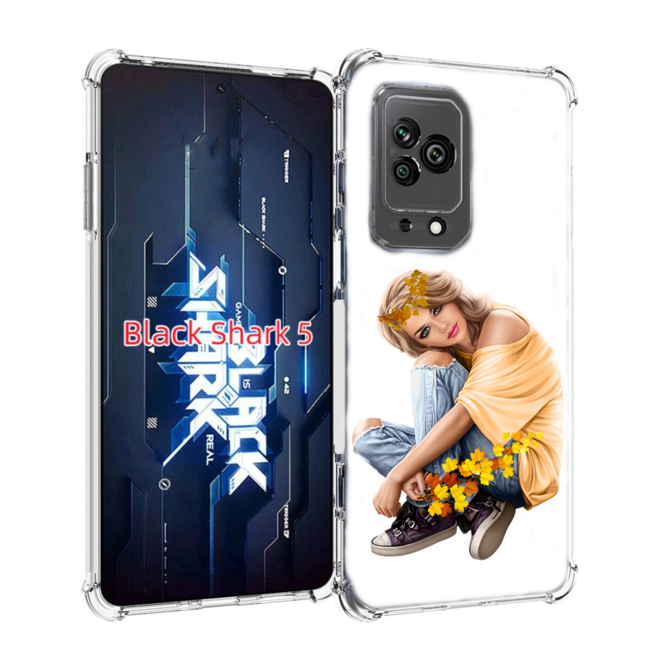 

Чехол MyPads девушка-в-цветочками женский для Xiaomi Black Shark 5, Прозрачный, Tocco