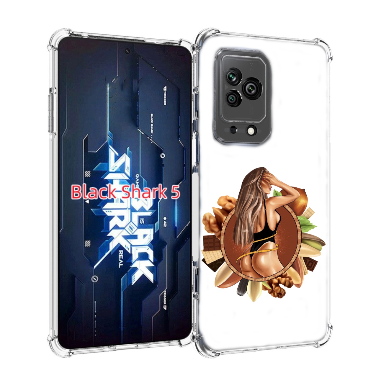 

Чехол MyPads девушка-в-черном-купальнике женский для Xiaomi Black Shark 5, Прозрачный, Tocco