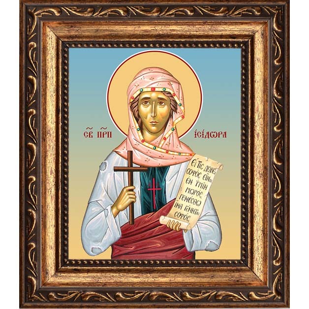 

Исидора Тавенская преподобная, Христа ради юродивая. Икона на холсте.