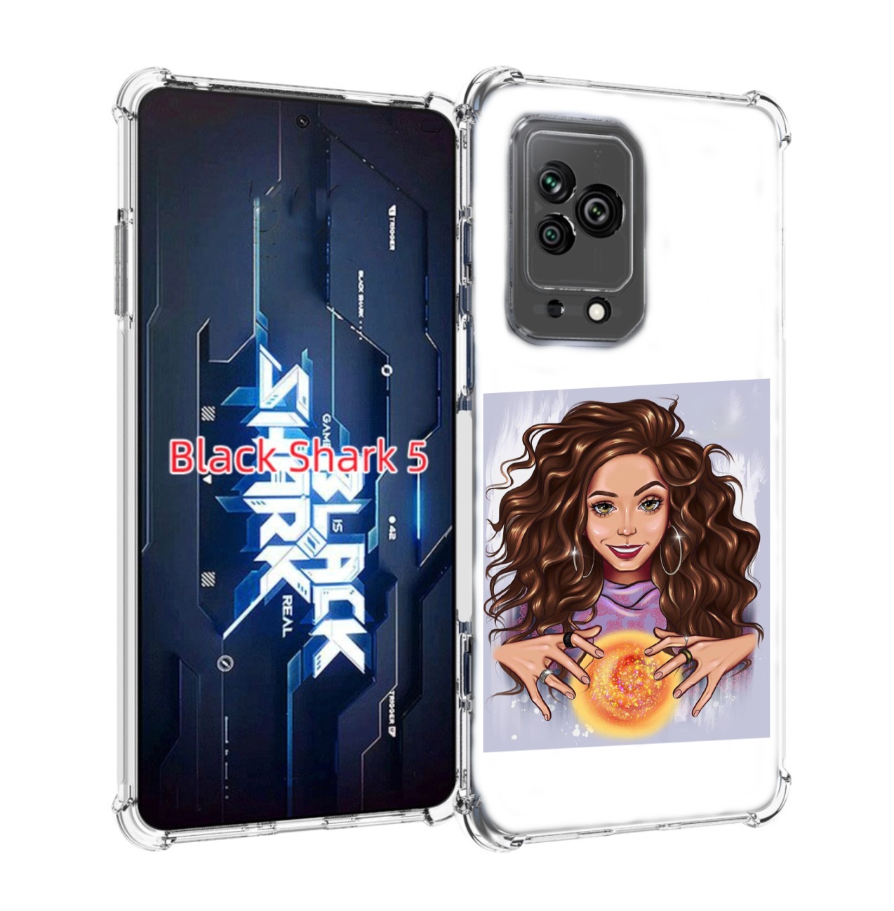 

Чехол MyPads девушка-волшебница для Xiaomi Black Shark 5, Прозрачный, Tocco