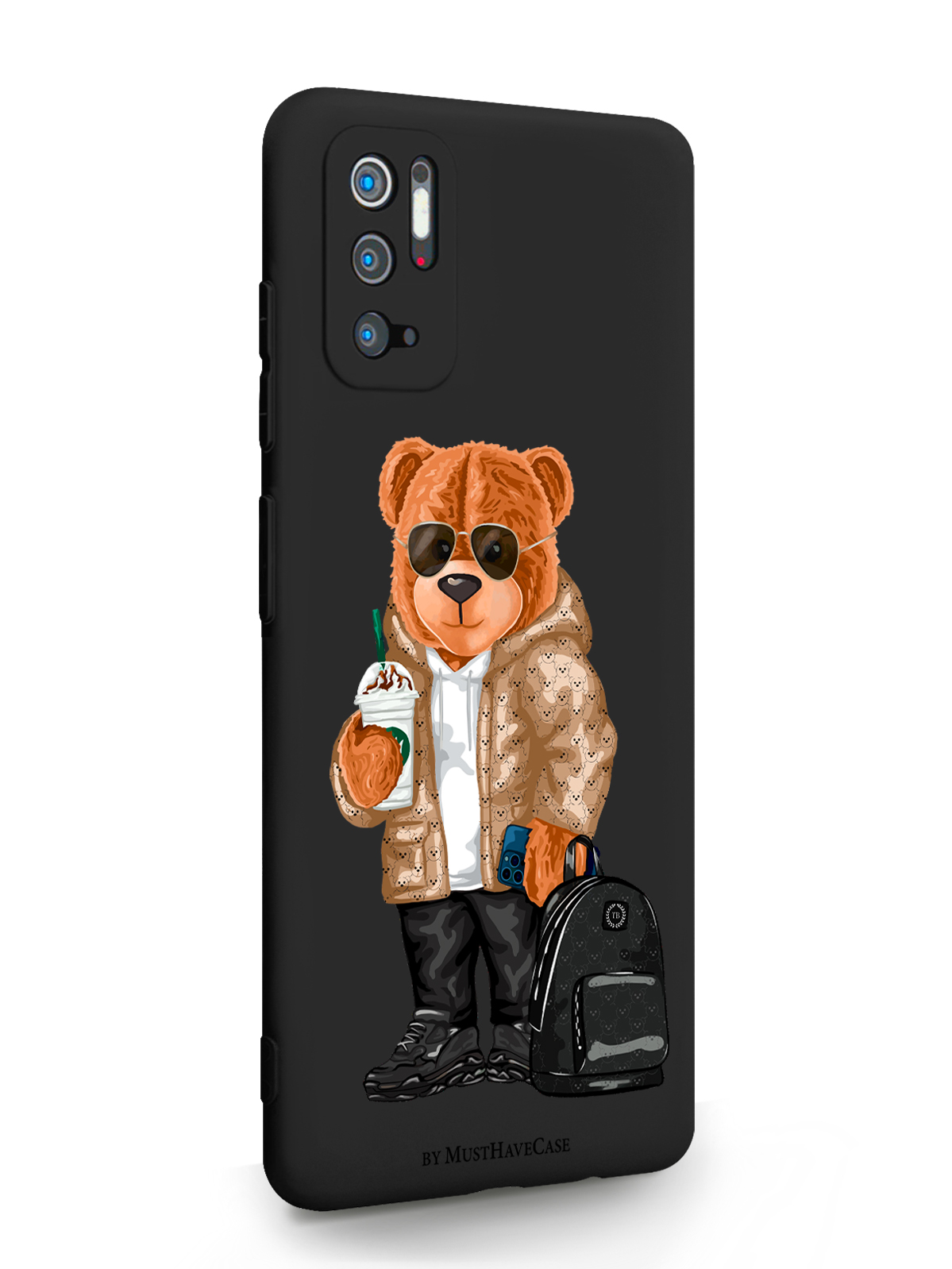 фото Чехол musthavecase для xiaomi redmi note 10t tony style в очках черный