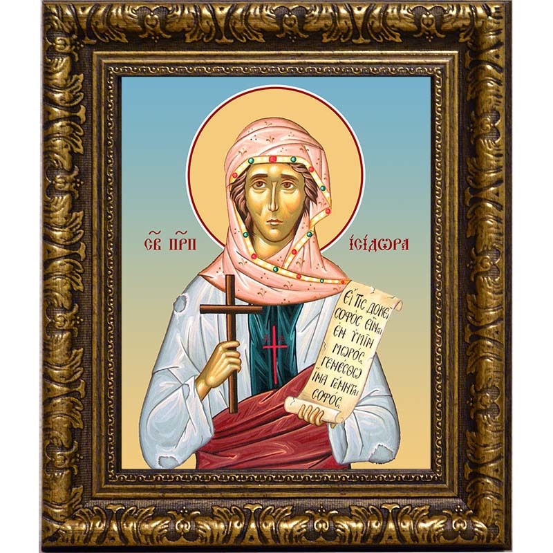 

Исидора Тавенская преподобная, Христа ради юродивая. Икона на холсте.