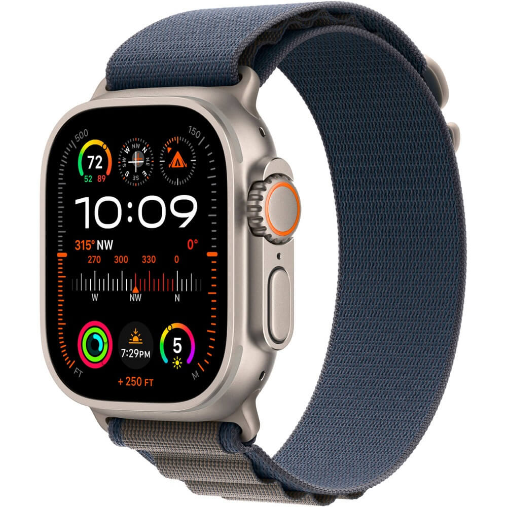 

Смарт-часы Apple Watch Ultra 2 49 мм Titanium, L текстильный ремешок синий Alpine, Watch Ultra 2 GPS+Cellular, 49мм, 2023, L корпус из титана, "синий" ремешок Alpine | MRFD3ZA/A