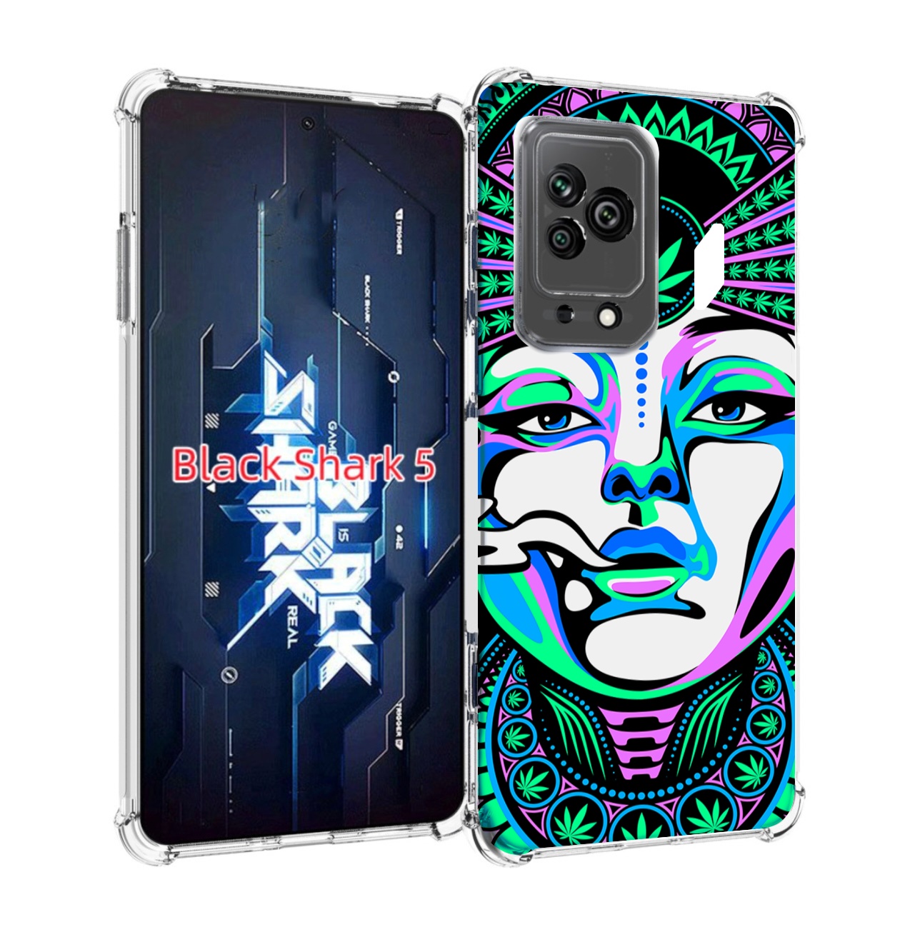 

Чехол MyPads девушка-любит-траву-абстракция для Xiaomi Black Shark 5, Прозрачный, Tocco
