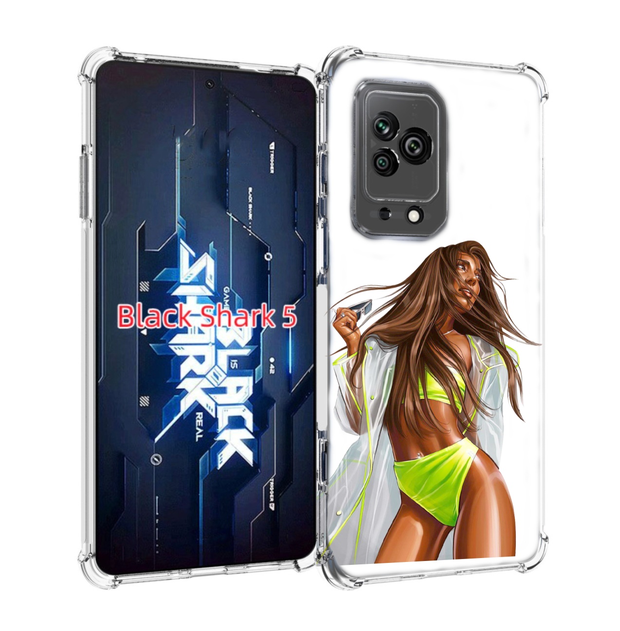 

Чехол MyPads девушка-модель-мулатка для Xiaomi Black Shark 5, Прозрачный, Tocco