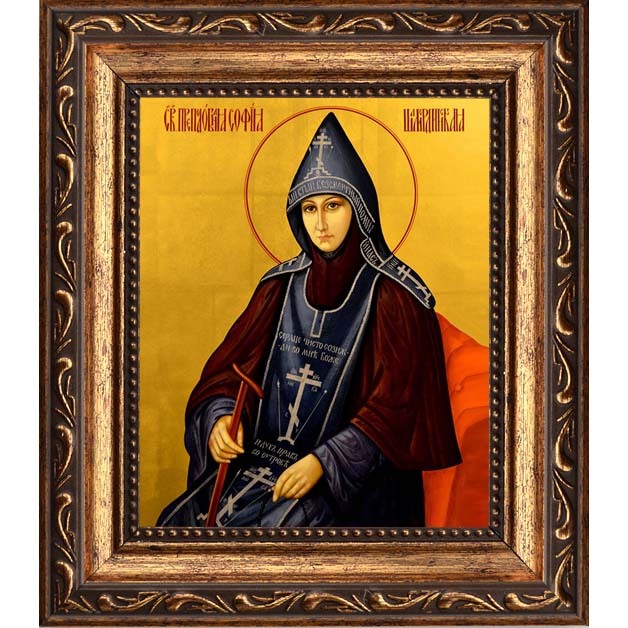 

София Шамординская (Болотова) праведная схимонахиня. Икона на холсте.
