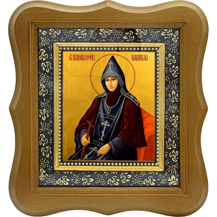

София Шамординская (Болотова) праведная схимонахиня. Икона на холсте.