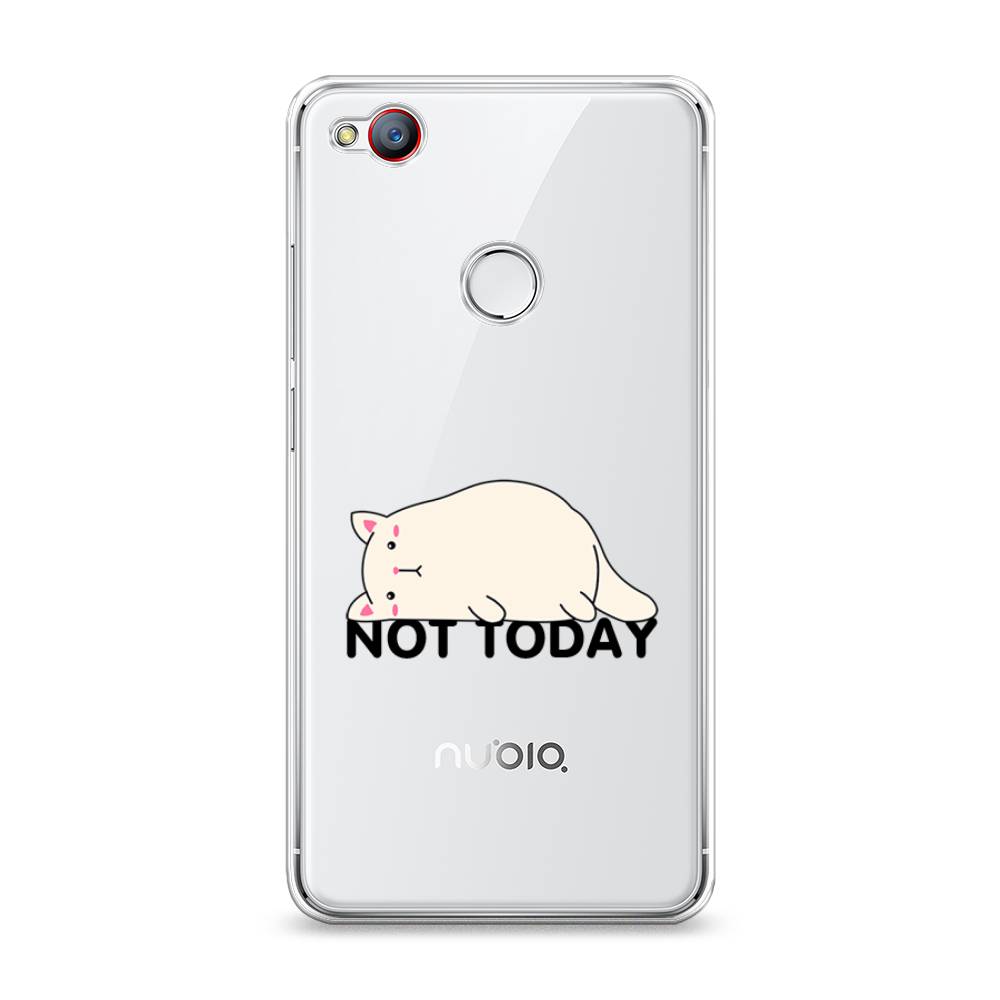 

Чехол на ZTE Nubia Z11 Mini "Cat not today", Белый;розовый;черный, 131550-1
