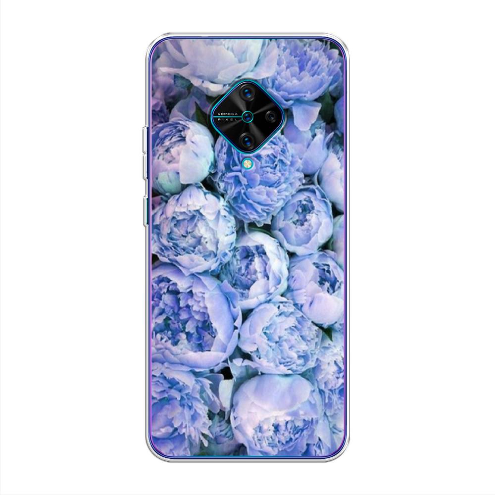 

Чехол Awog на Vivo V17 "Пионы голубые", Разноцветный, 261550-8