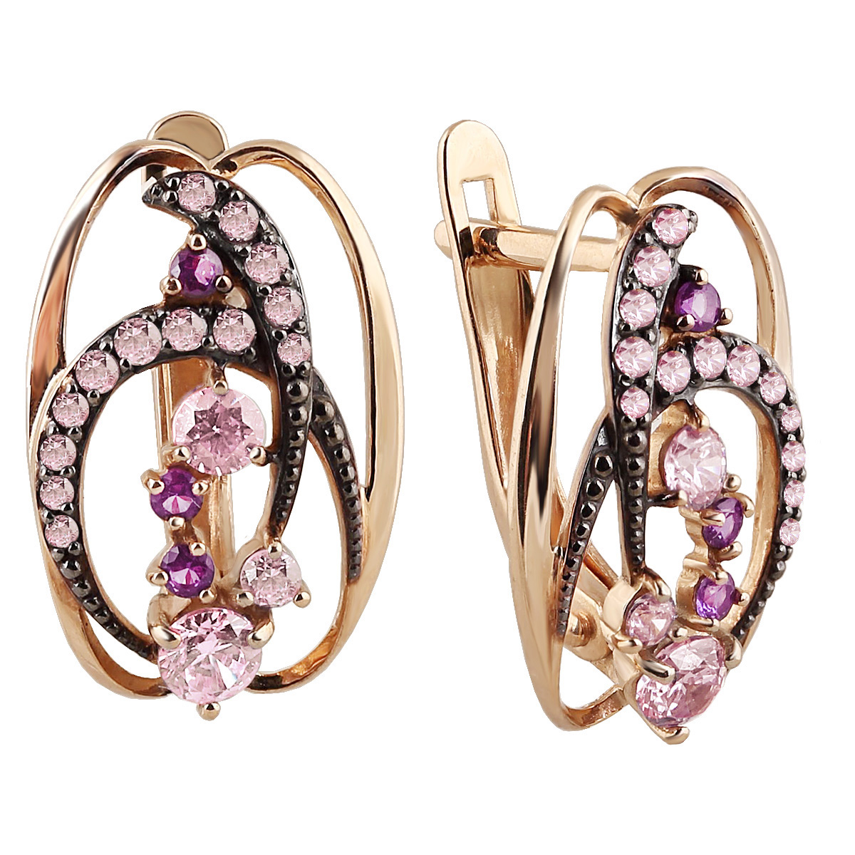 

Серьги из красного золота с фианитом Юверос С134-4780М5, С134-4780М5