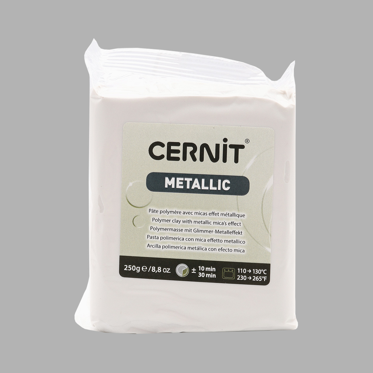 фото Ce0870250 пластика полимерная запекаемая cernit metallic 250 гр. (085 жемчужно-белый)