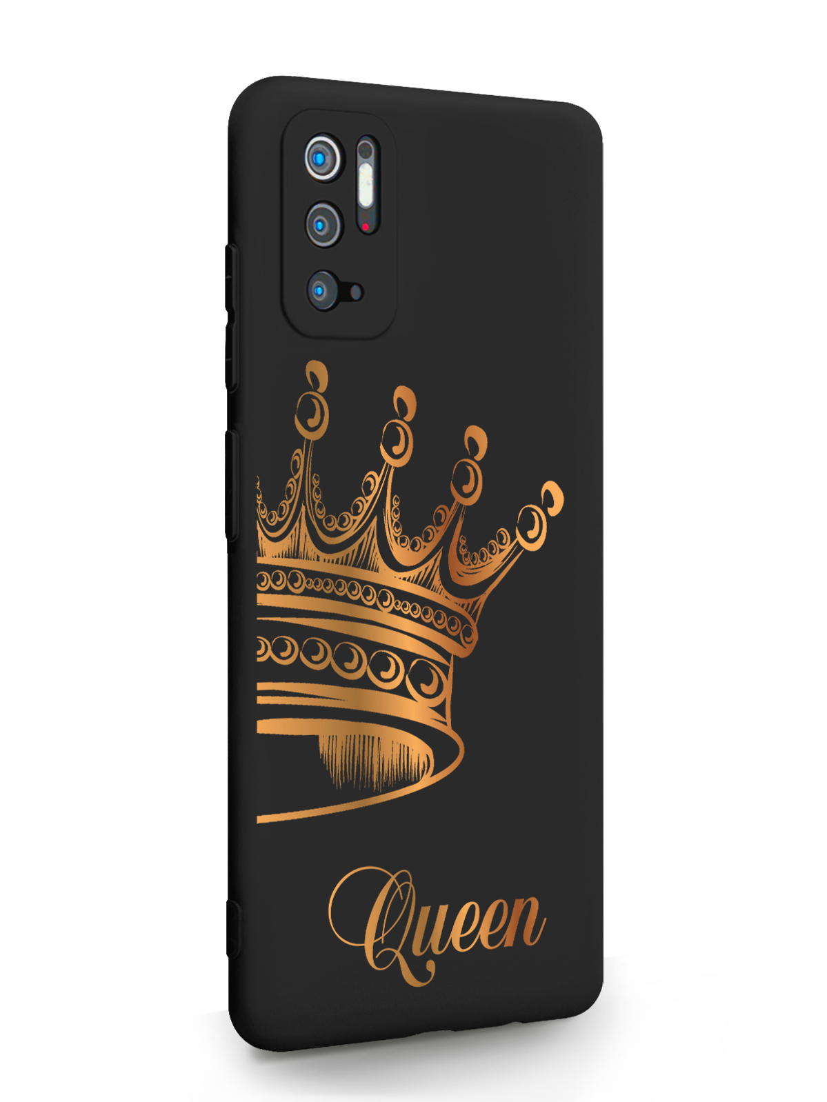 фото Чехол musthavecase для xiaomi redmi note 10t парный чехол корона queen черный