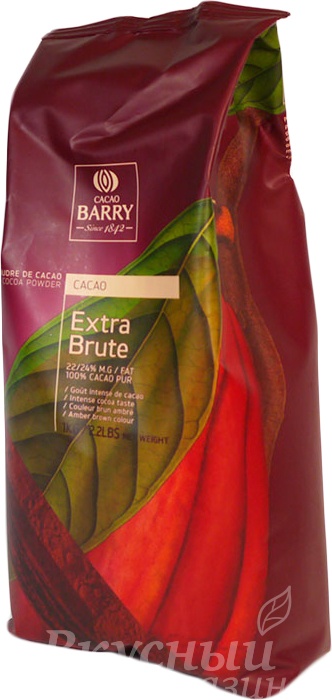 Какао-порошок алкализованный 22-24% Extra-Brute Barry Callebaut, 1 кг.