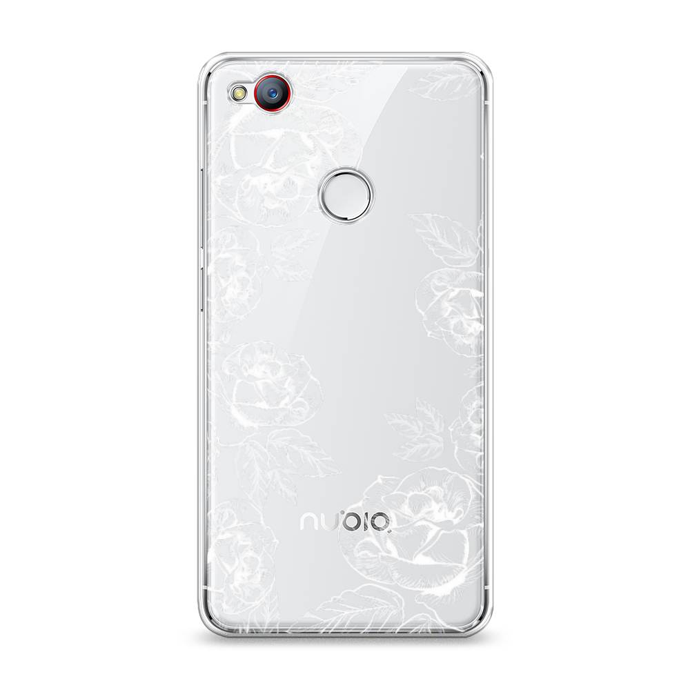 

Чехол на ZTE Nubia Z11 Mini "Розы графика", Черный;серый, 131550-2