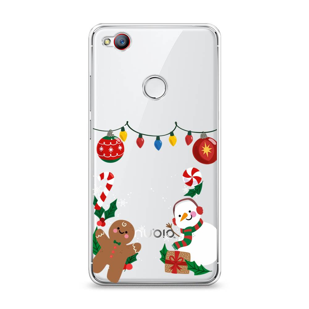 

Чехол на ZTE Nubia Z11 Mini "Новогоднее настроение", Коричневый;красный;зеленый, 131550-5