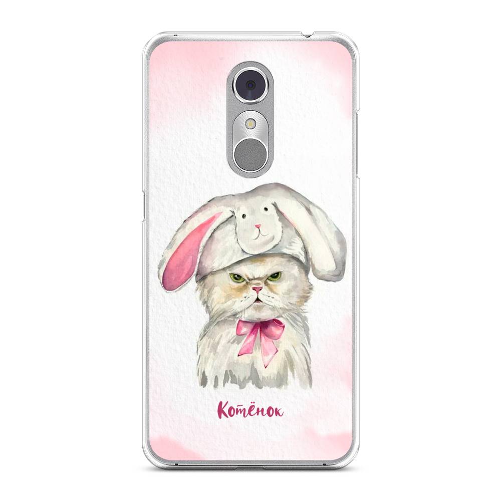 

Чехол на ZTE Blade A910 "Мой котёнок", Розовый;серый, 131850-1
