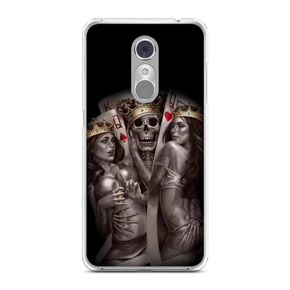 

Чехол на ZTE Blade A910 "Карты король и королевы", Серый;желтый, 131850-6
