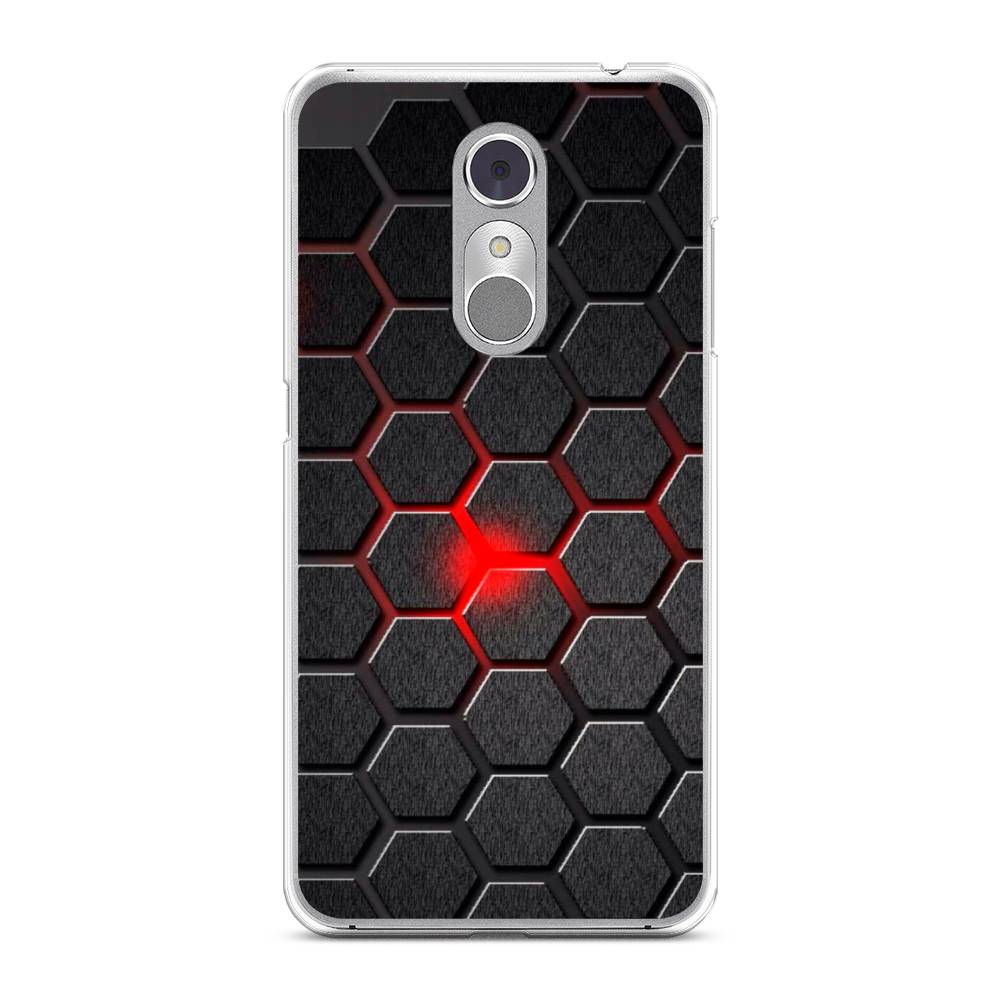 

Чехол на ZTE Blade A910 "Соты красные", Красный;черный;серый, 131850-3