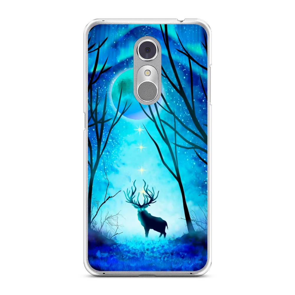 

Чехол на ZTE Blade A910 "Олень северное сияние", Синий;черный;голубой, 131850-1