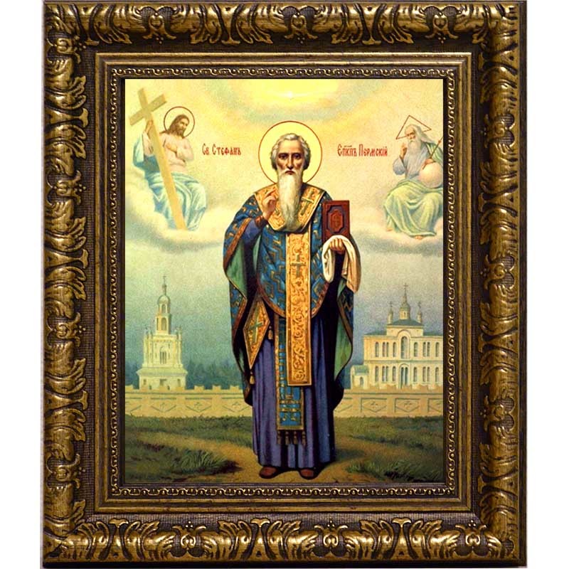 

Стефан Пермский Святитель (Великопермский), епископ. Икона на холсте.