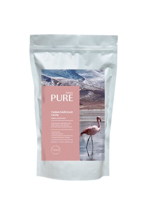 

Гималайская розовая соль для ванны PURE BASES 500 г