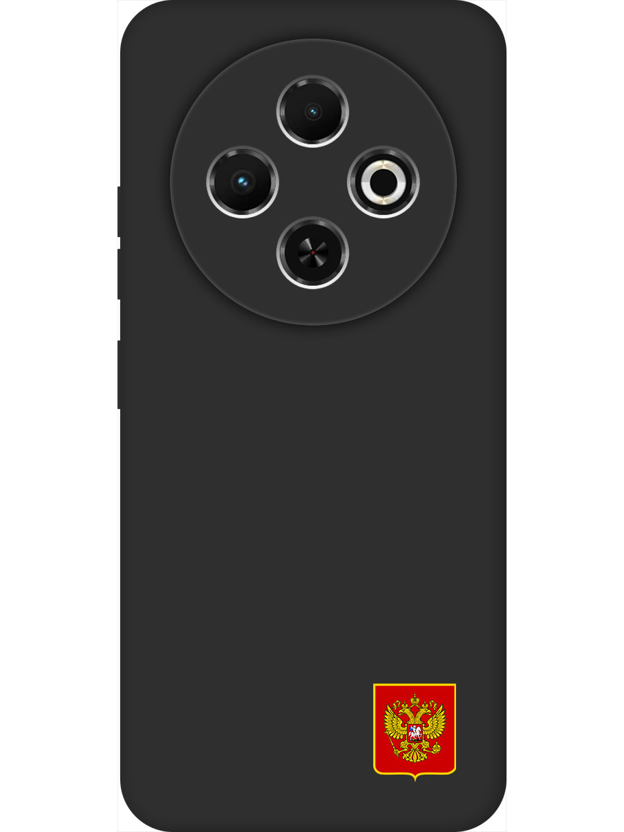 

Силиконовый чехол на Tecno Spark 30C с принтом "Герб России" матовый черный, 786716381